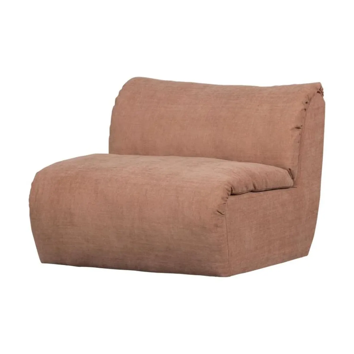WOOOD Modulaire Banken|Baggy 1-zits element geweven chenille oudroze