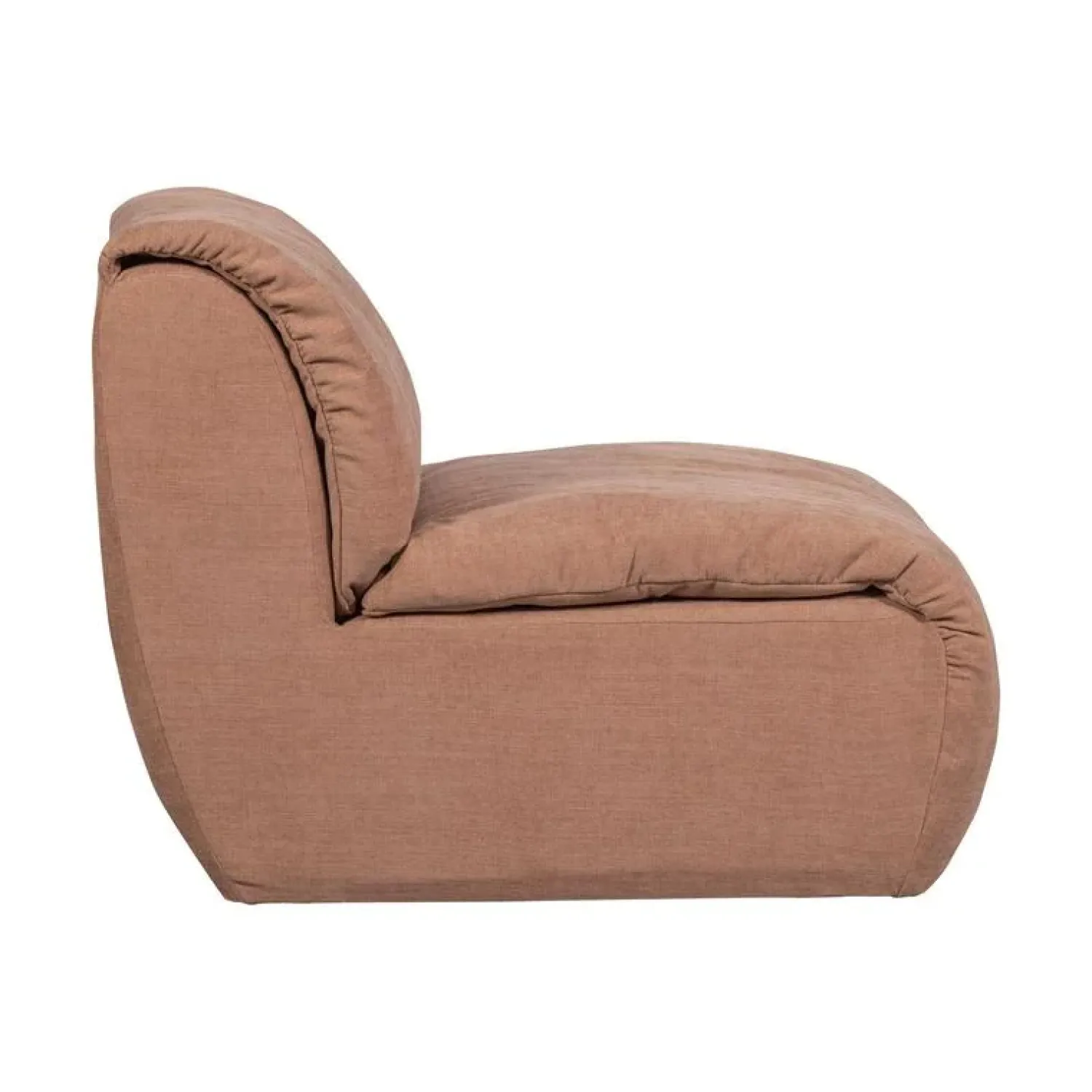 WOOOD Modulaire Banken|Baggy 1-zits element geweven chenille oudroze