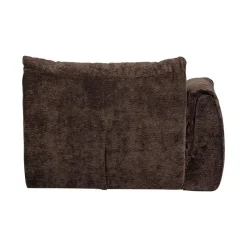 WOOOD Modulaire Banken|Baggy 1-zits element met arm links chenille donkerbruin