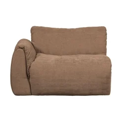 WOOOD Modulaire Banken|Baggy 1-zits element met arm links geweven chenille bruin