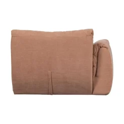 WOOOD Modulaire Banken|Baggy 1-zits element met arm links geweven chenille oudroze