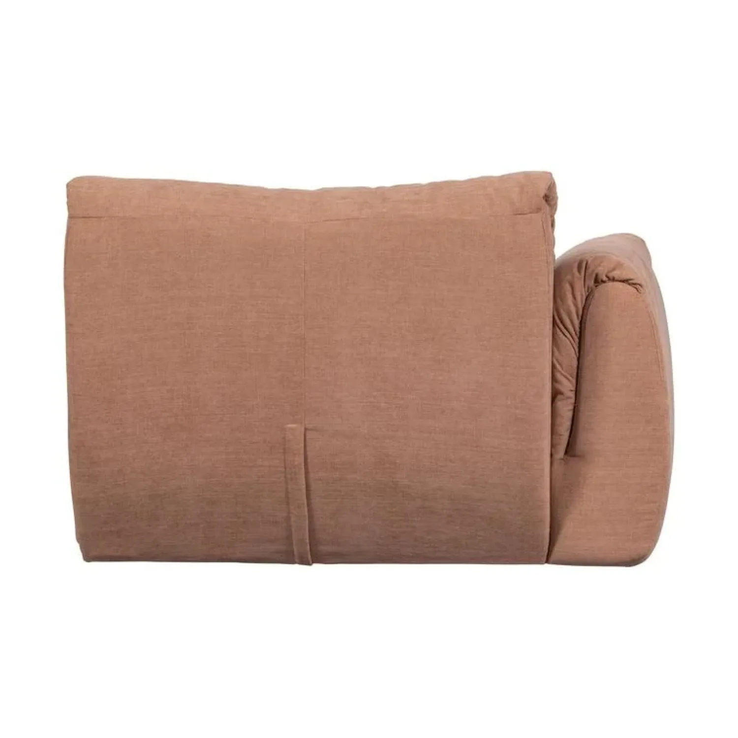 WOOOD Modulaire Banken|Baggy 1-zits element met arm links geweven chenille oudroze
