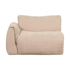 WOOOD Modulaire Banken|Baggy 1-zits element met arm links geweven chenille zand