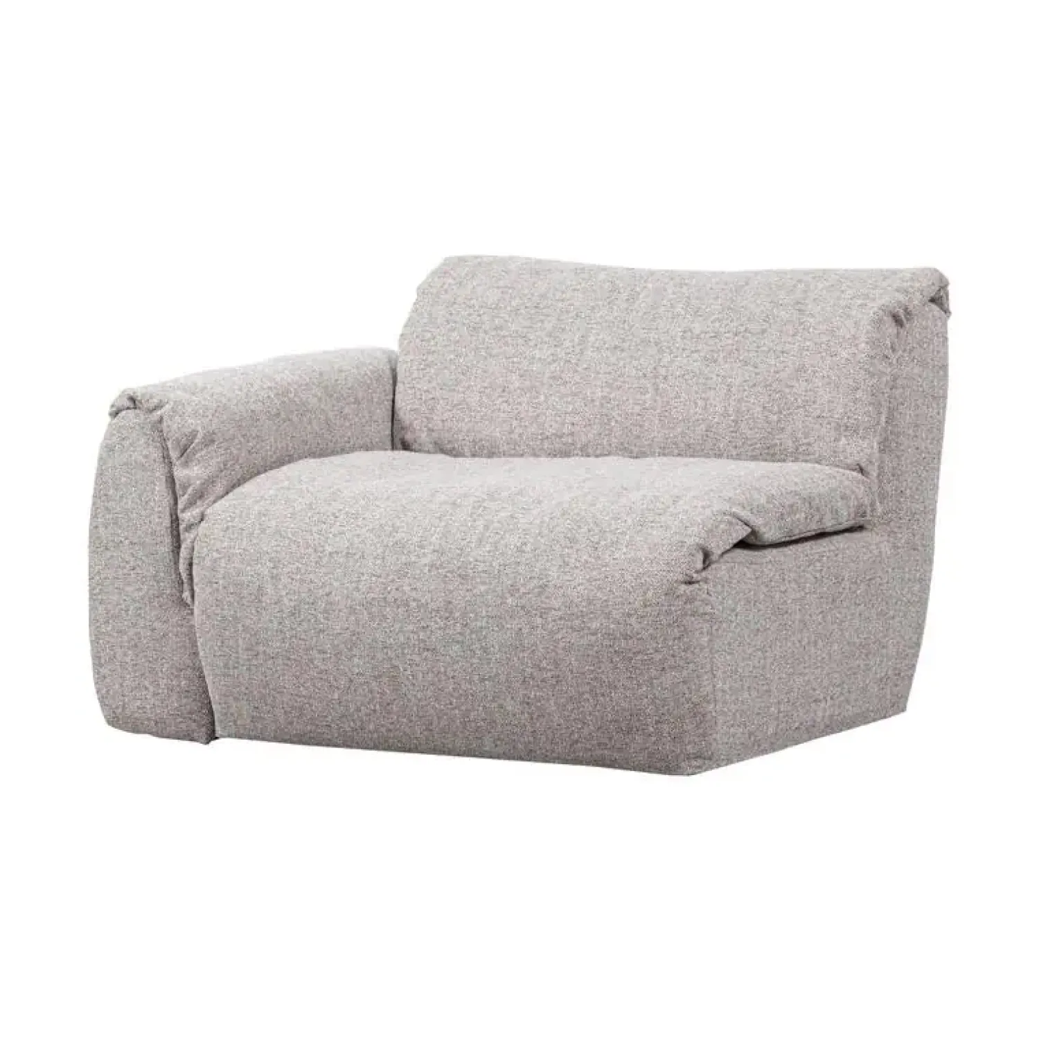 WOOOD Modulaire Banken|Baggy 1-zits element met arm links naturel melange