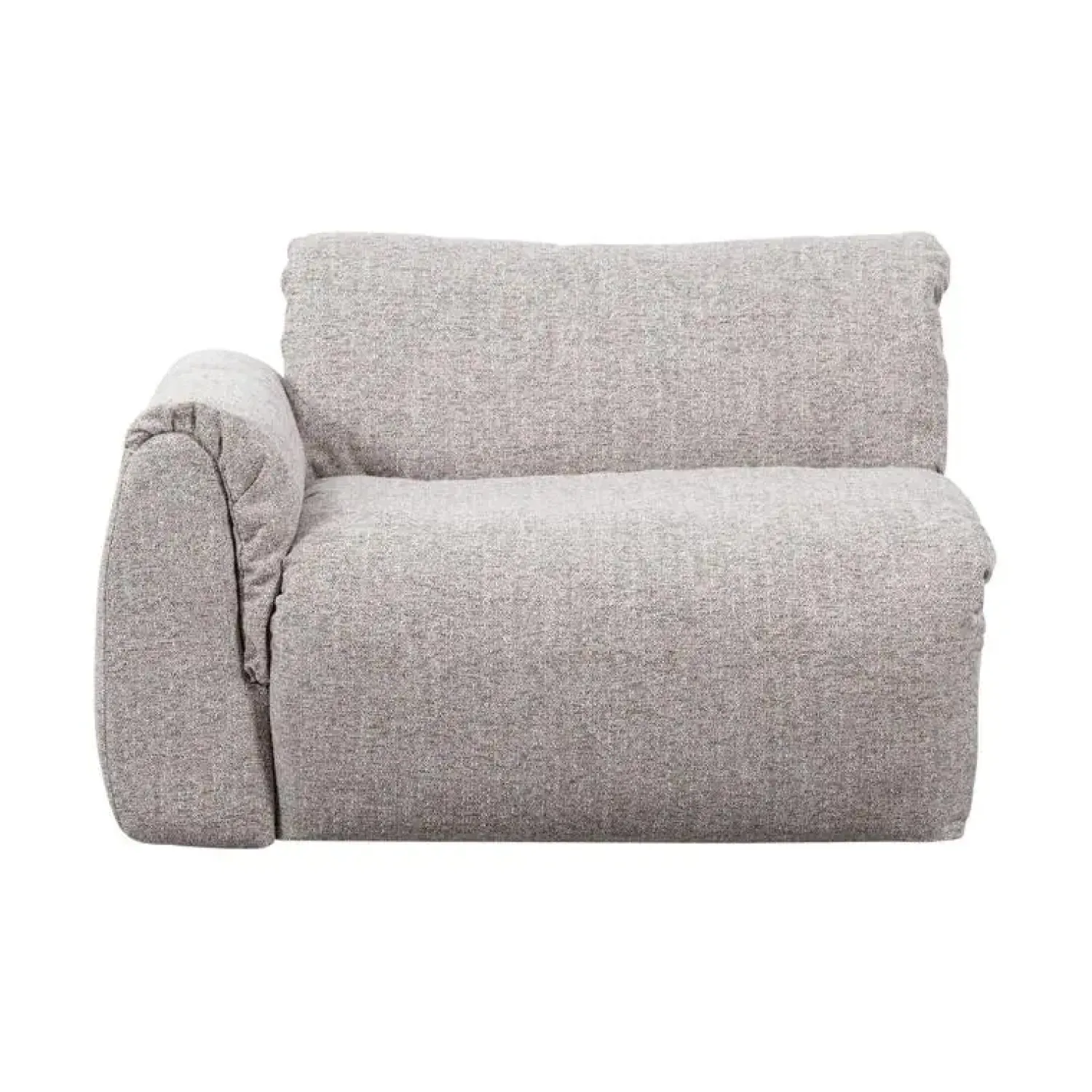WOOOD Modulaire Banken|Baggy 1-zits element met arm links naturel melange