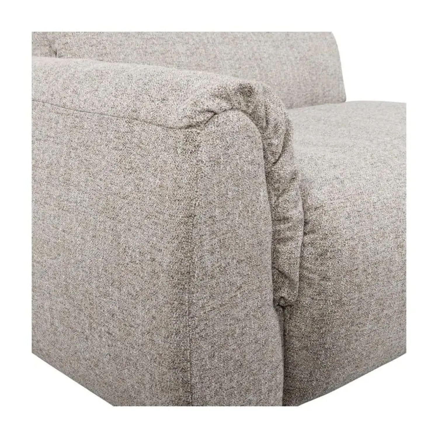 WOOOD Modulaire Banken|Baggy 1-zits element met arm links naturel melange