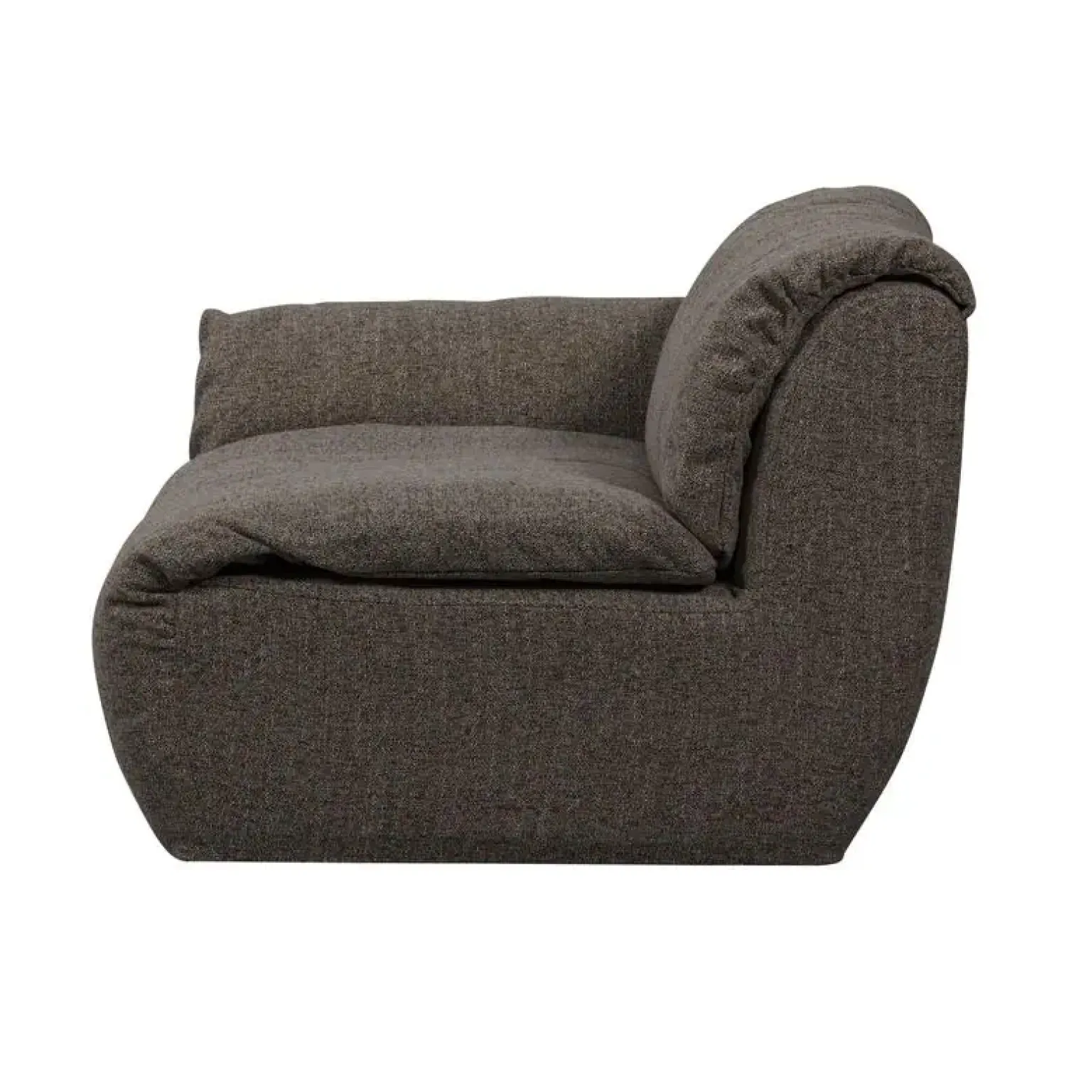 WOOOD Modulaire Banken|Baggy 1-zits element met arm links warmgrijs melange