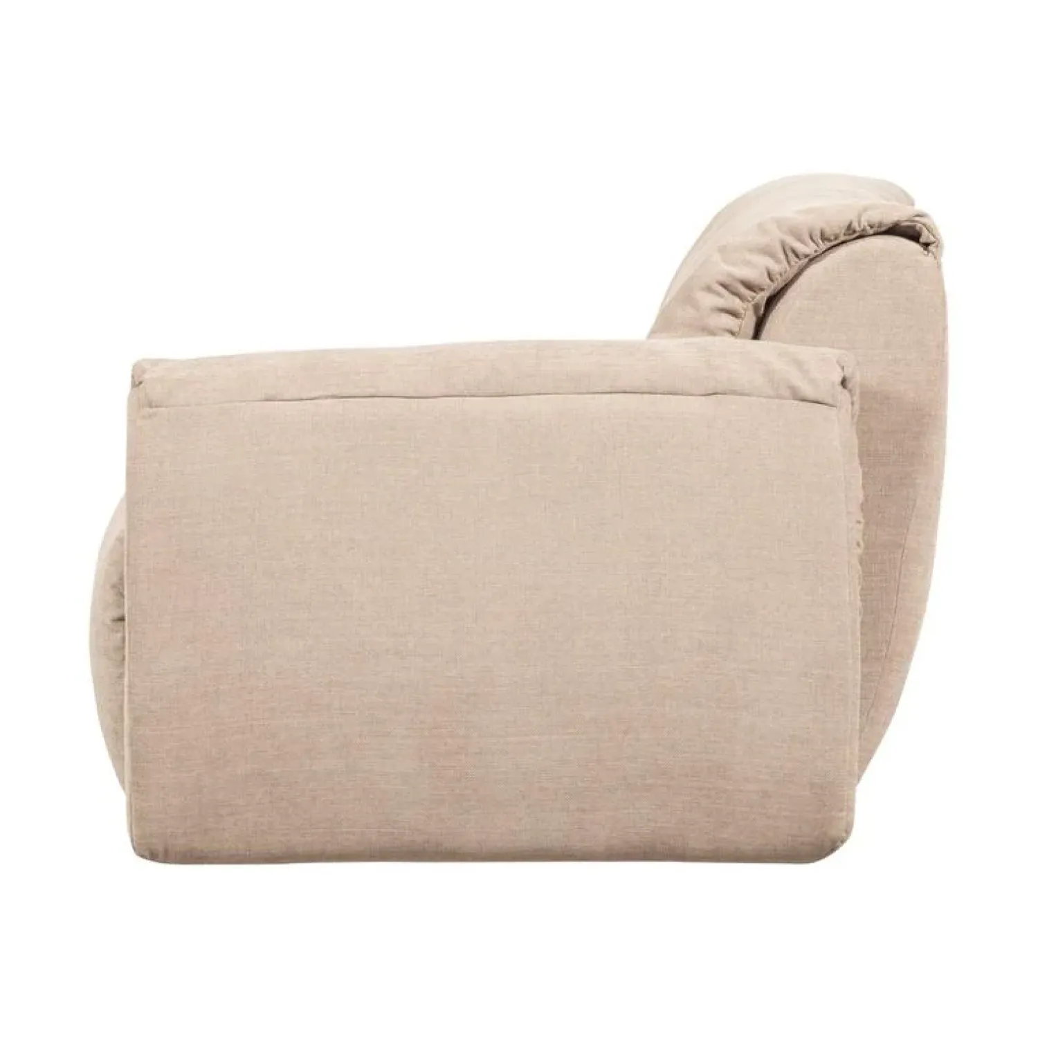 WOOOD Modulaire Banken|Baggy 1-zits element met arm rechts geweven chenille zand