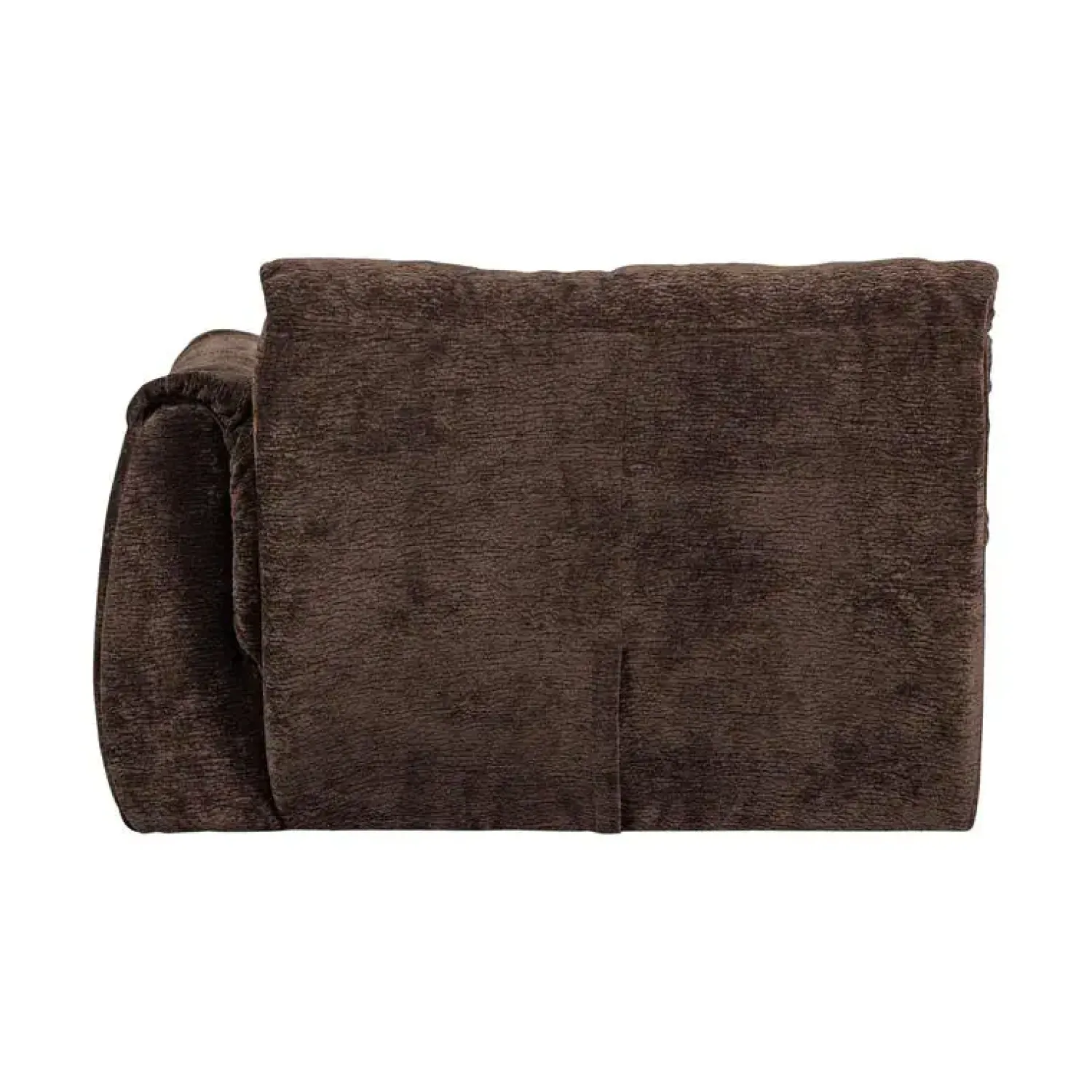 WOOOD Modulaire Banken|Baggy 1-zits element met arm rechts chenille donkerbruin