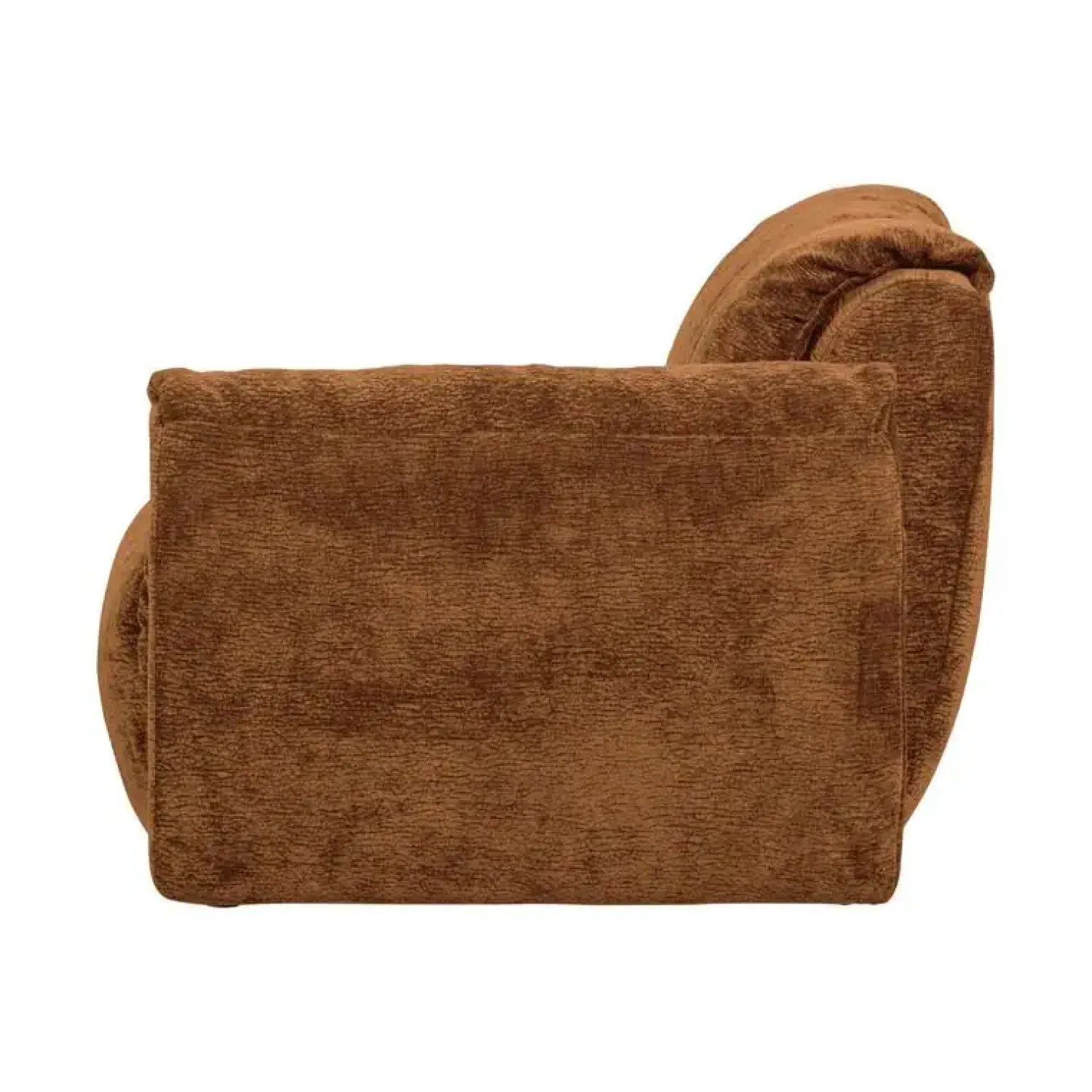 WOOOD Modulaire Banken|Baggy 1-zits element met arm rechts chenille middenbruin