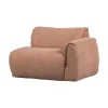 WOOOD Modulaire Banken|Baggy 1-zits element met arm rechts geweven chenille oudroze