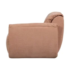 WOOOD Modulaire Banken|Baggy 1-zits element met arm rechts geweven chenille oudroze