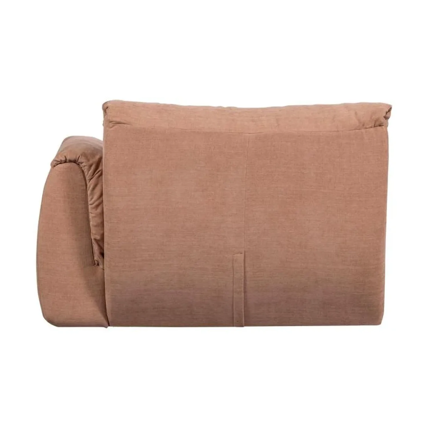 WOOOD Modulaire Banken|Baggy 1-zits element met arm rechts geweven chenille oudroze