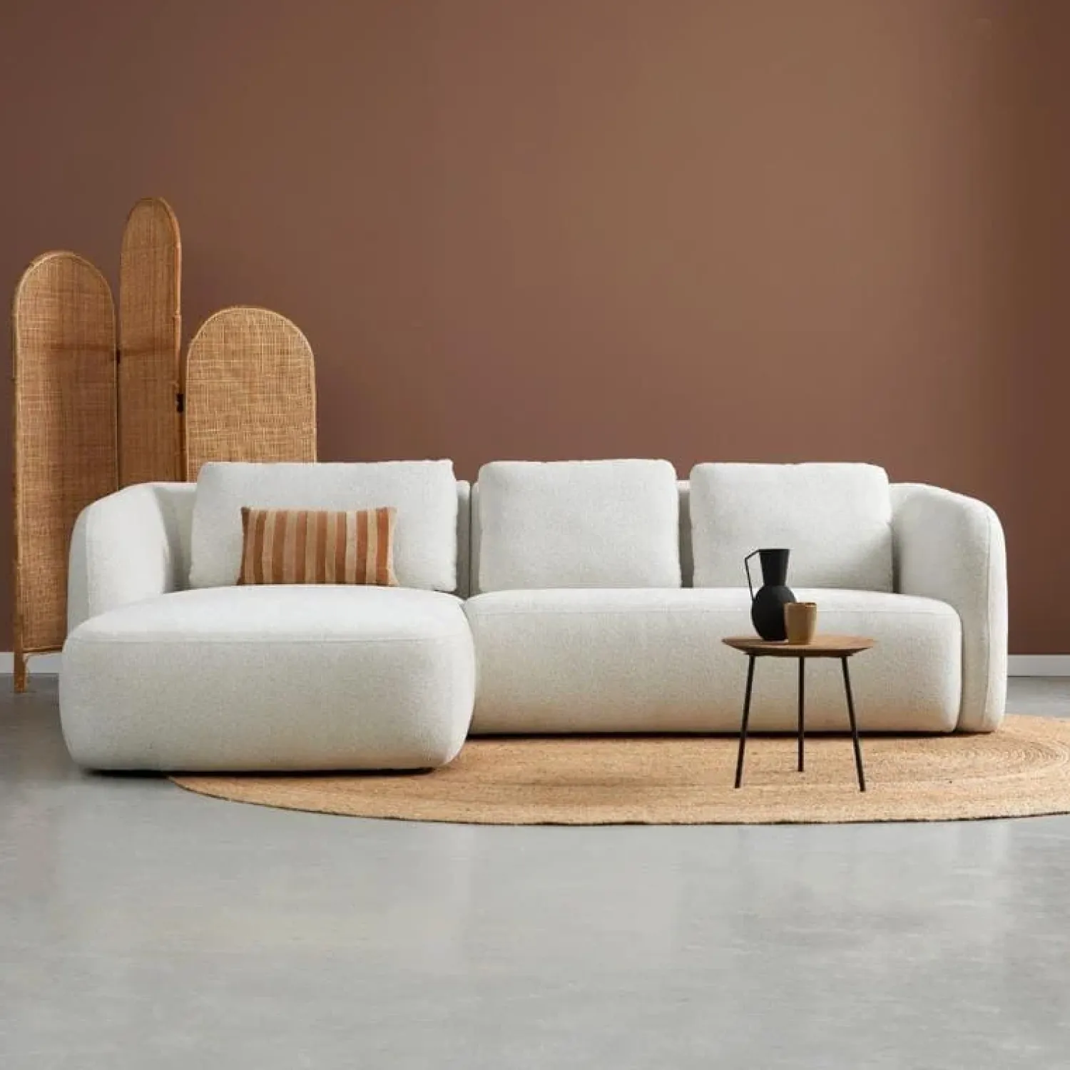 Pepp Loungebanken|Bank Cloud Chaise longue links - Raven 22 stof