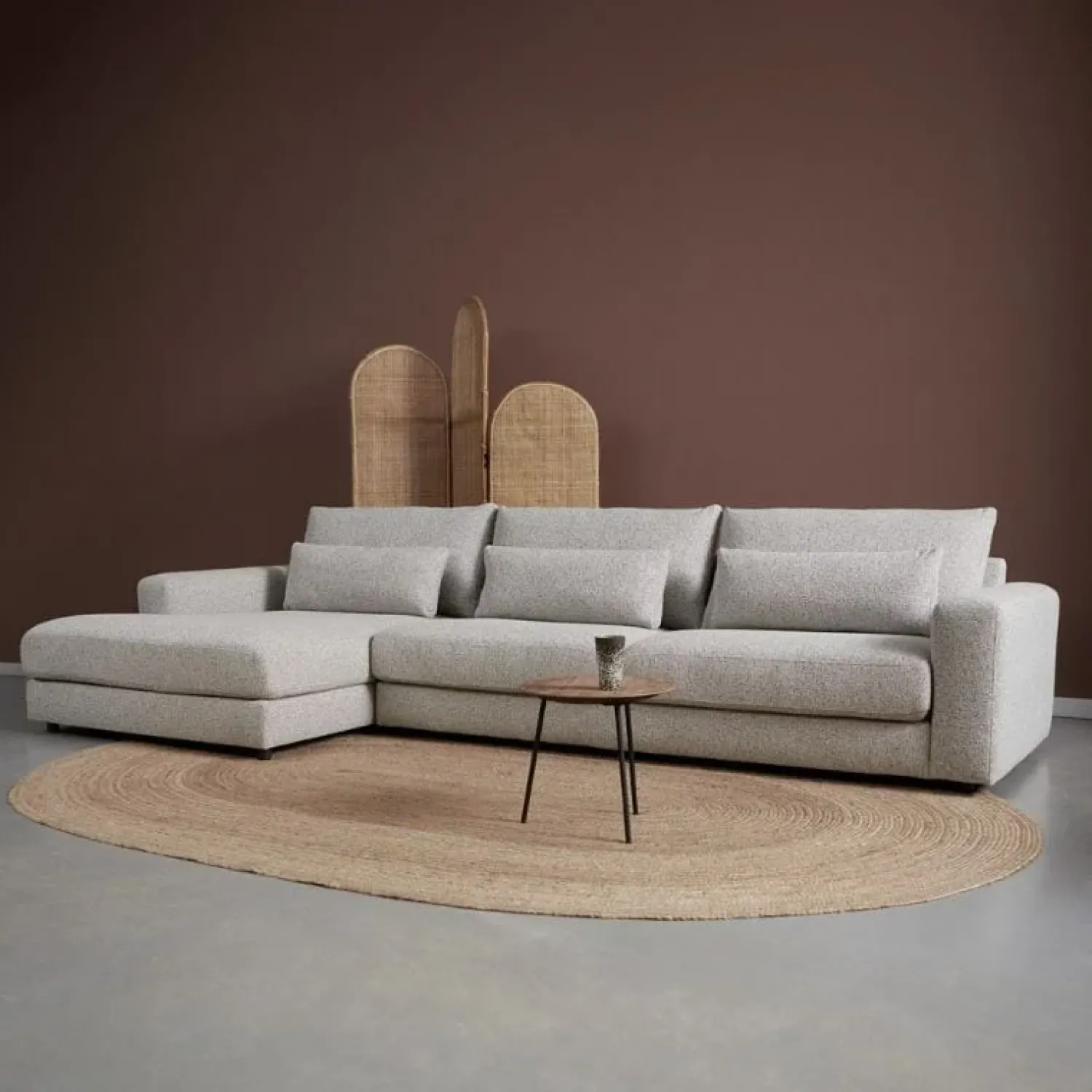 Pepp Hoekbanken|Bank Como met chaise longue links – Grijs Puente 09 general