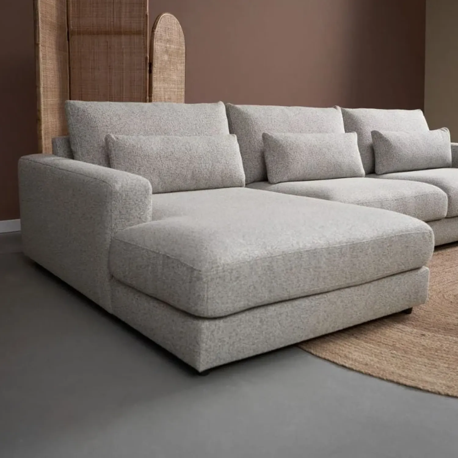 Pepp Hoekbanken|Bank Como met chaise longue links – Grijs Puente 09 general