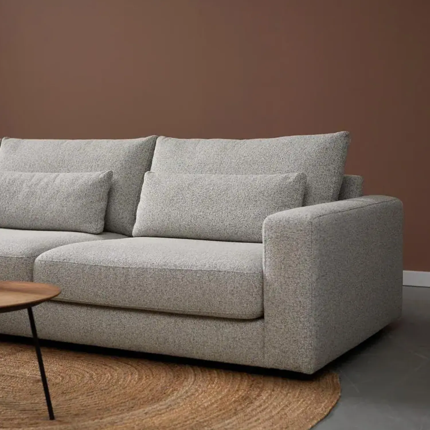 Pepp Loungebanken|Bank Como met ronde chaise longue links - Grijs Puente 09 general