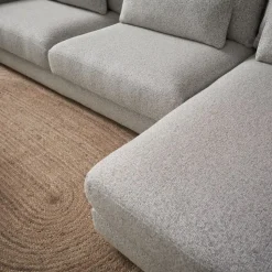Pepp Loungebanken|Bank Como met ronde chaise longue rechts - Grijs Puente 09 General