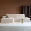 Pepp Hoekbanken|Bank Enzo Chaise longue links Stof beige taupe