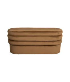 Dutchbone Eetkamerbanken|Eetkamerbanken|Bankje Aditi velvet Bruin 93cm
