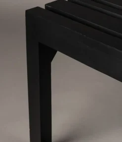 Dutchbone Eetkamerbanken|Eetkamerbanken|Bankje Jakub Zwart 70cm