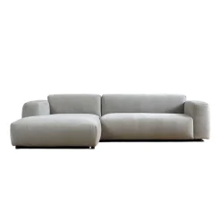 Pepp Hoekbanken|Bank Ocean Chaise longue links - Boston Cement Linnen
