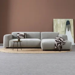 Pepp Hoekbanken|Bank Ocean Chaise longue rechts - Boston Cement Linnen