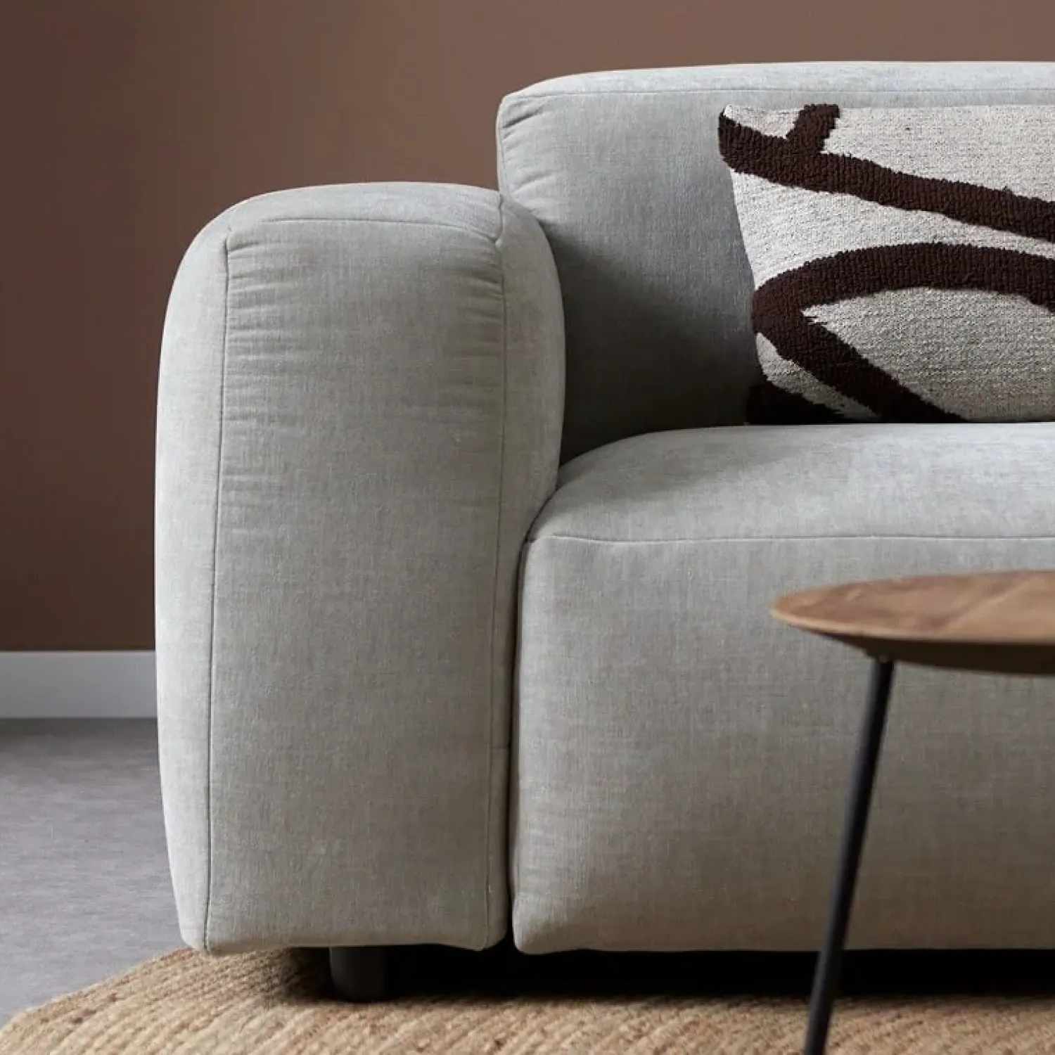Pepp Hoekbanken|Bank Ocean Chaise longue rechts - Boston Cement Linnen