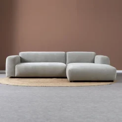 Pepp Hoekbanken|Bank Ocean Chaise longue rechts - Boston Cement Linnen
