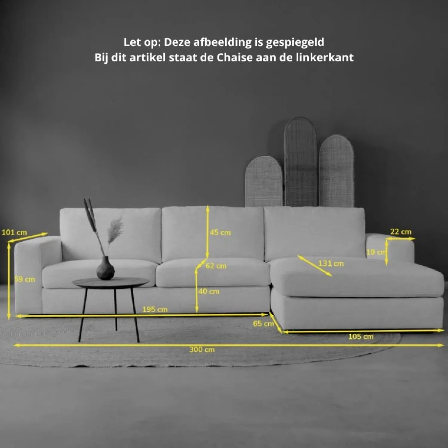 Pepp Hoekbanken|Bank Uno Chaise longue links Modesto wit