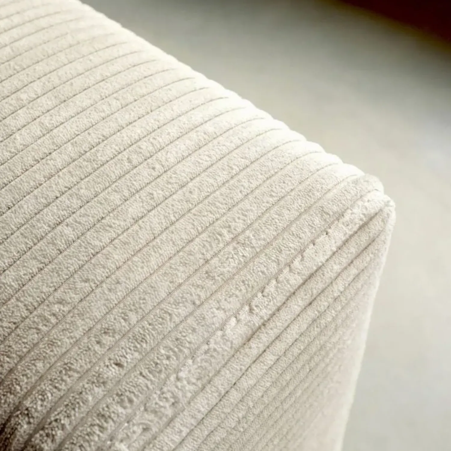 Pepp Hoekbanken|Bank Uno Chaise longue links ribstof beige
