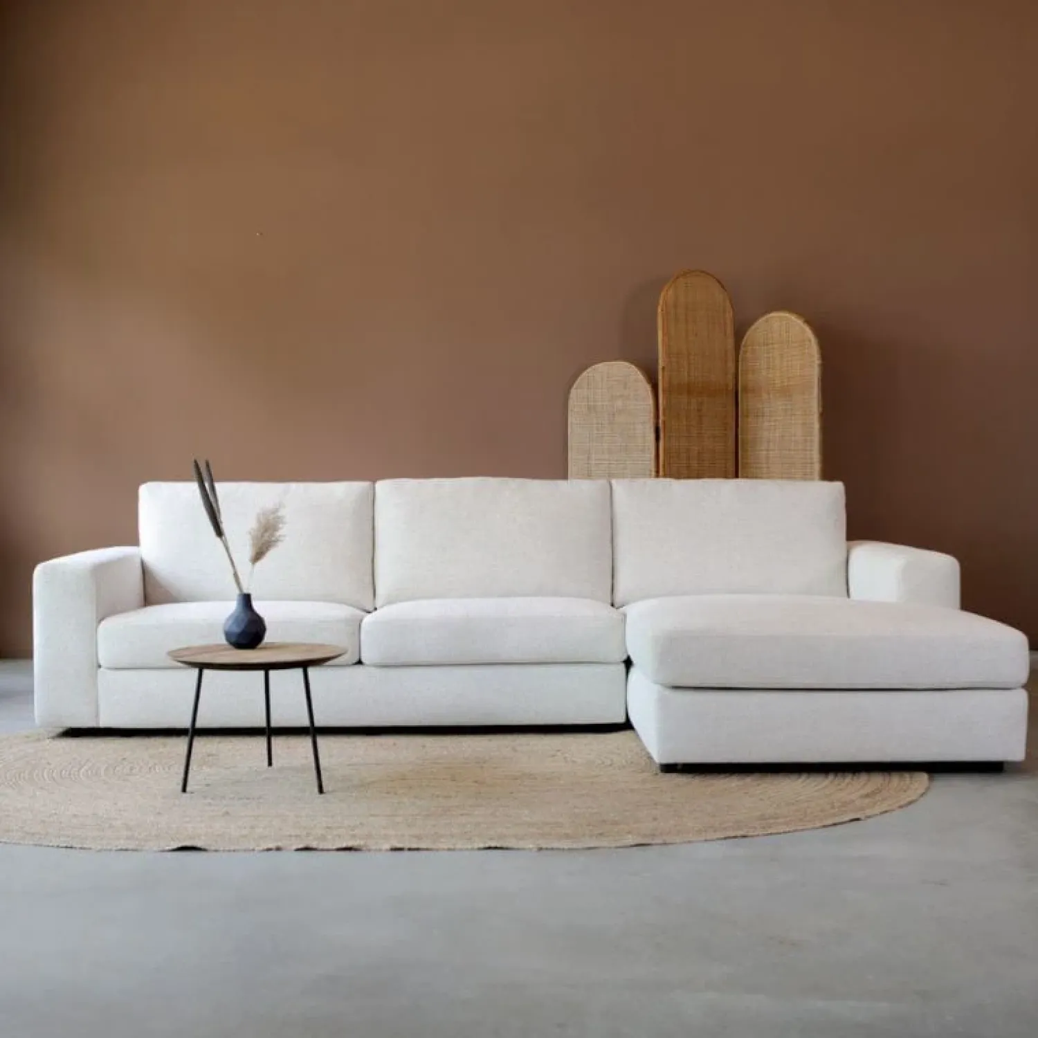 Pepp Hoekbanken|Bank Uno Chaise longue rechts Modesto wit