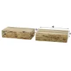 Kalfort Nachtkastjes|Industriele Kasten|Bark houten nachtkastje zwevend set van 2 40cm