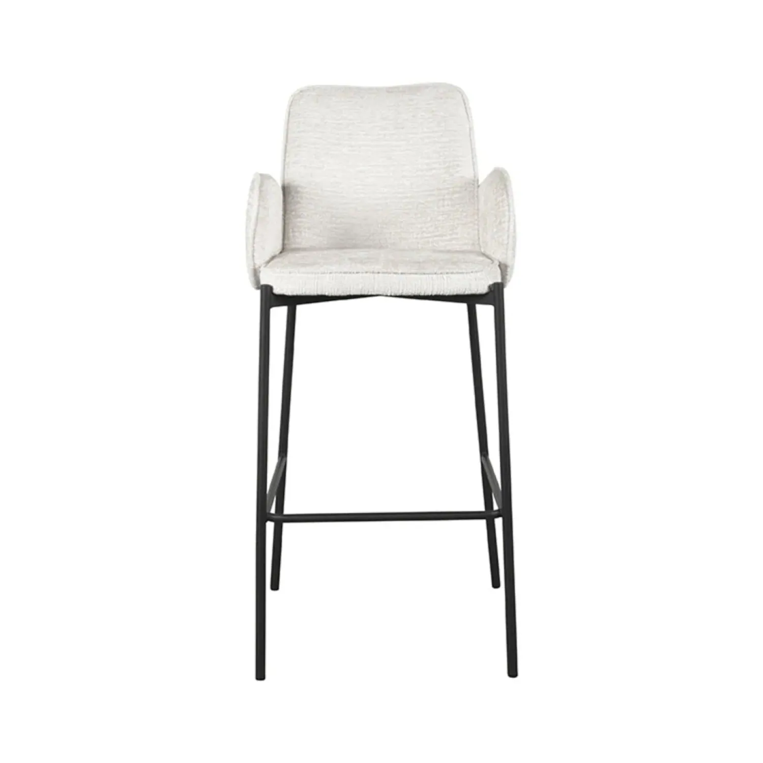 Label51 Barkrukken|Barkruk Joni Beige Fluweel Zithoogte 78cm