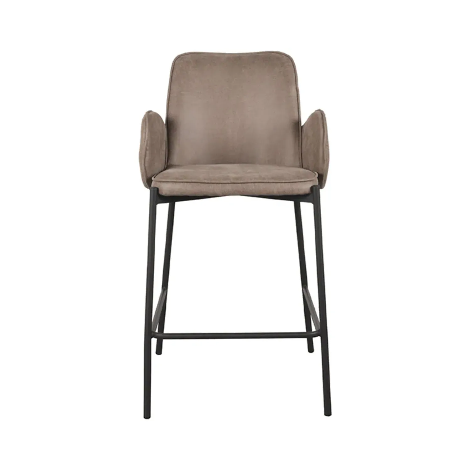 Label51 Barkrukken|Barkruk Joni Taupe Micro Suede 51cm