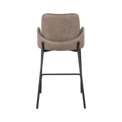 Label51 Barkrukken|Barkruk Joni Taupe Micro Suede 51cm