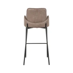 Label51 Barkrukken|Barkruk Joni Taupe Micro Suede Zithoogte 78cm