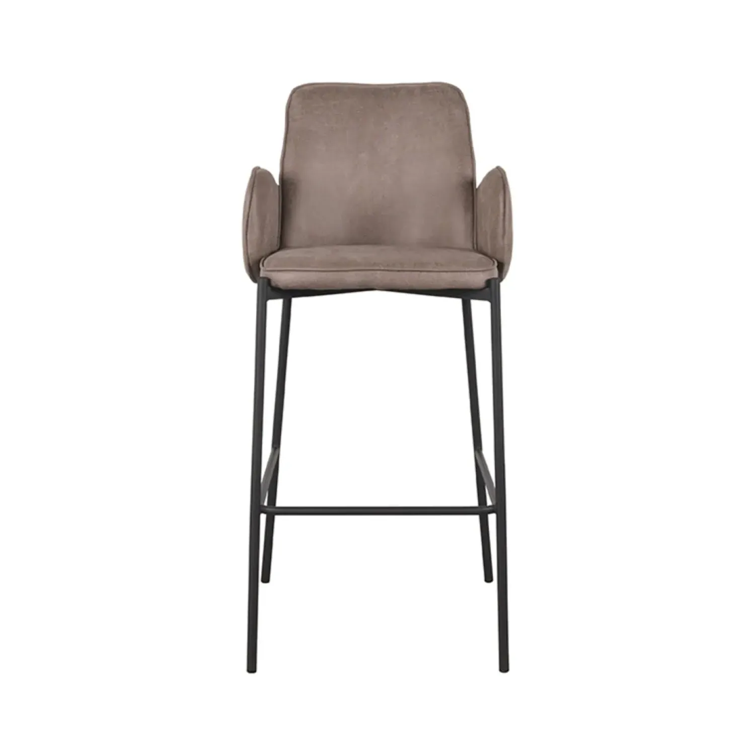 Label51 Barkrukken|Barkruk Joni Taupe Micro Suede Zithoogte 78cm