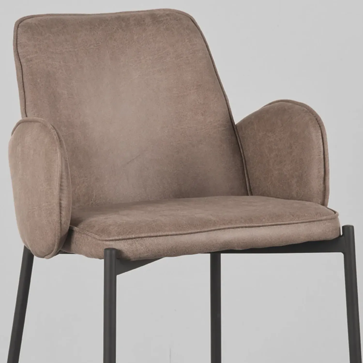 Label51 Barkrukken|Barkruk Joni Taupe Micro Suede Zithoogte 78cm