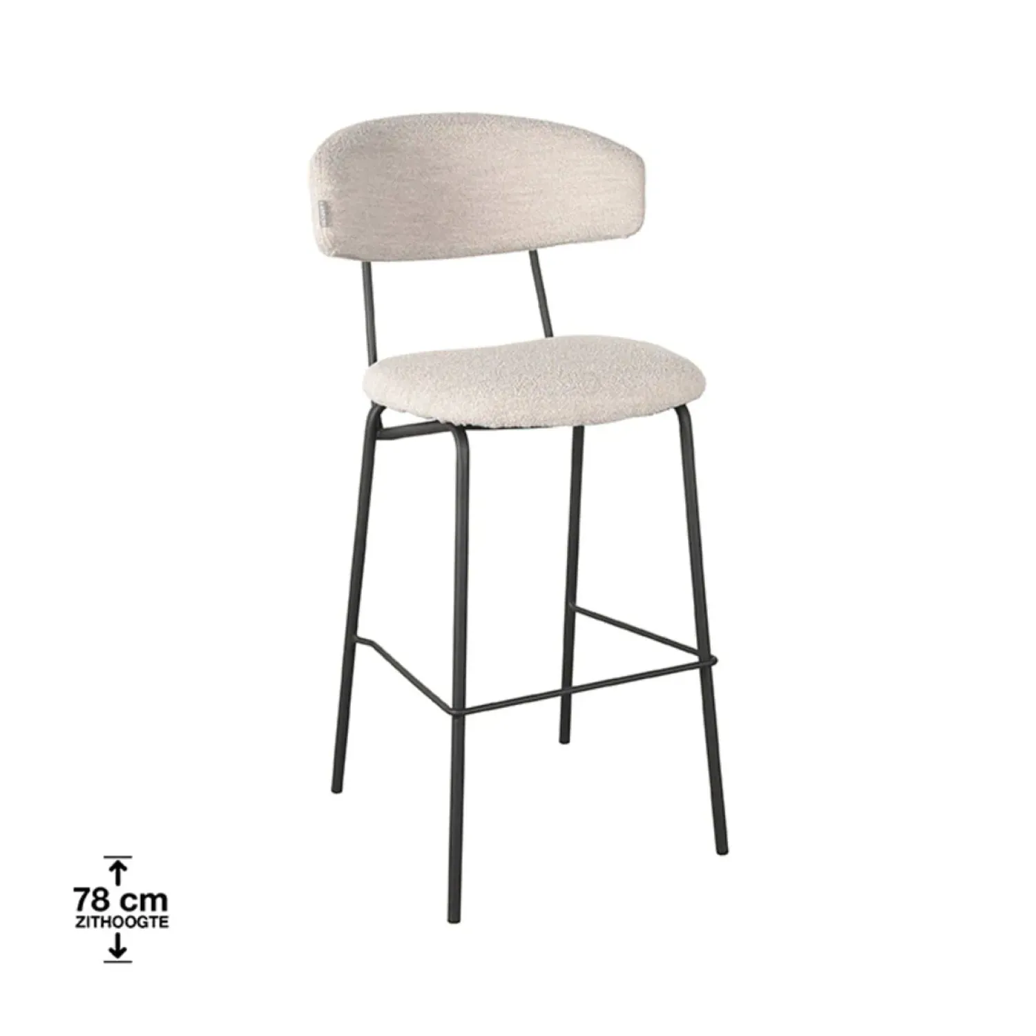 Label51 Barkrukken|Barkruk Zack Naturel Boucle