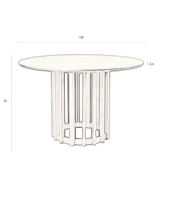 Dutchbone Eettafels|Barlet Eettafel Eikenhout Rond 120cm