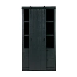 vtwonen Wandkasten|Industriele Kasten|Barn Wandkast Bezaagd Mat Zwart 122cm