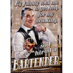 Cavetown Metalen Borden|Bartender - metalen bord