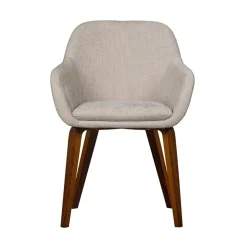 vtwonen Eetkamerstoelen|Base Eetkamerstoel velvet melange zand