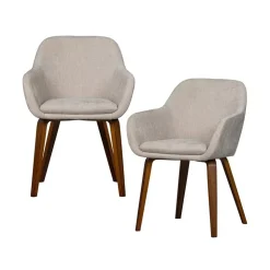 vtwonen Eetkamerstoelen|Base Eetkamerstoel velvet melange zand