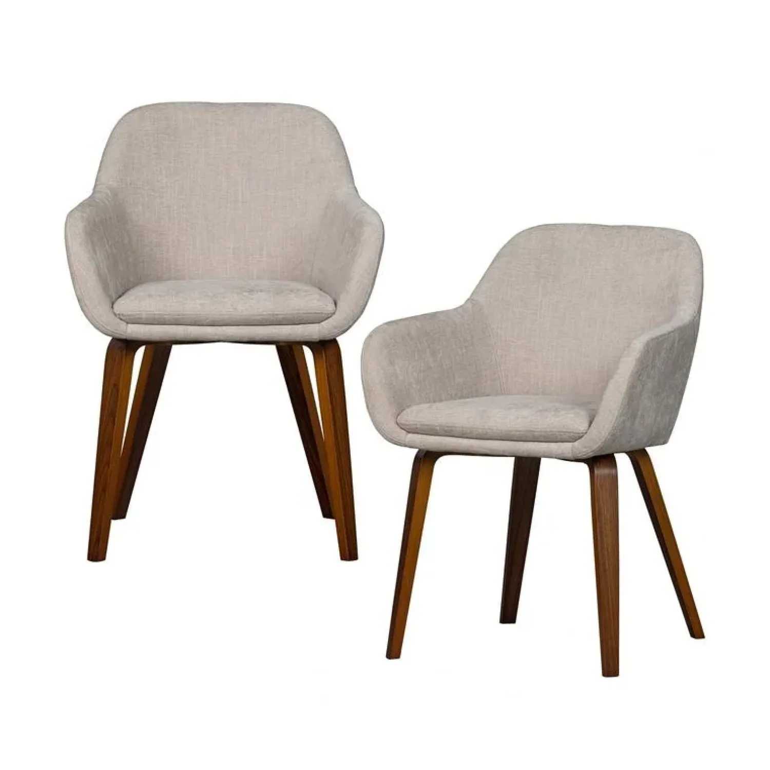 vtwonen Eetkamerstoelen|Base Eetkamerstoel velvet melange zand