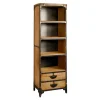 Tower living Boekenkasten|Industriele Kasten|Basto Boekenkast 2 lades mango naturel matt
