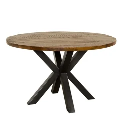 Tower living Eettafels|Basto Ronde Eettafel mango naturel matt 130x130cm