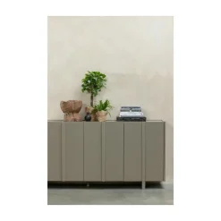 WOOOD Dressoirs|Industriele Kasten|Basu Dressoir grenen mud 200 cm