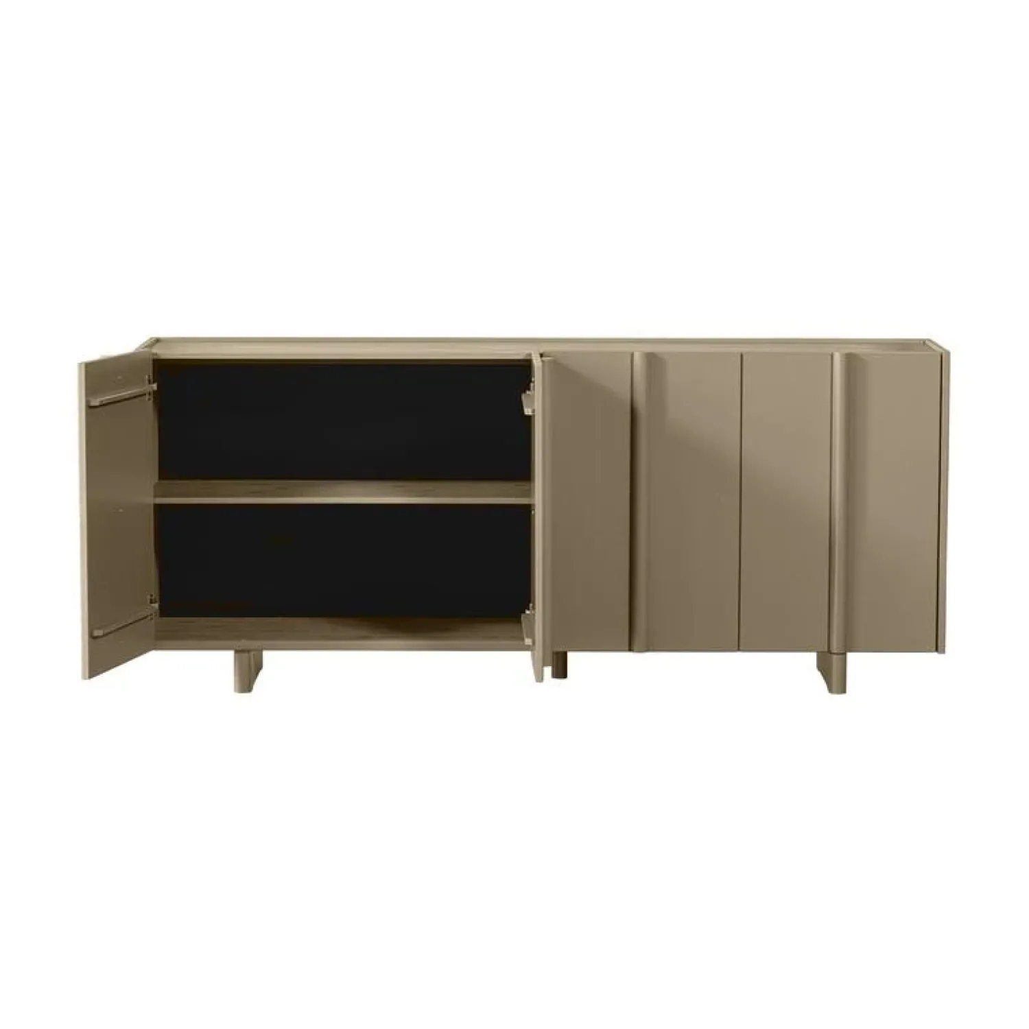 WOOOD Dressoirs|Industriele Kasten|Basu Dressoir grenen mud 200 cm